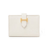 Hermes Mini Bearn Wallet Beton Chevre Mysore Gold Hardware