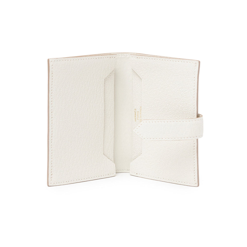 Hermes Mini Bearn Wallet Beton Chevre Mysore Gold Hardware