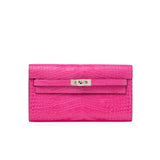 Hermes Kelly Wallet To Go Rose Shocking Matte Alligator Palladium Hardware