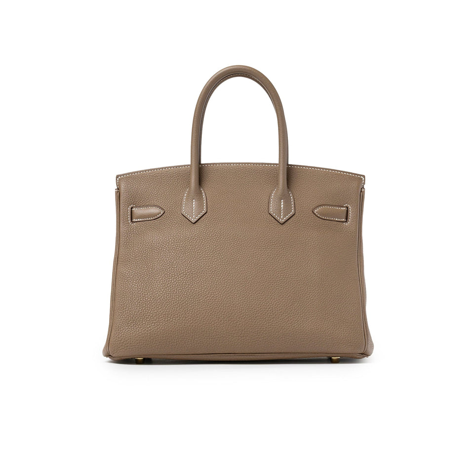 Hermes Birkin 30 Etoupe Togo Gold Hardware