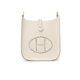 Hermes Mini Evelyne Sellier Craie Epsom Gold Hardware