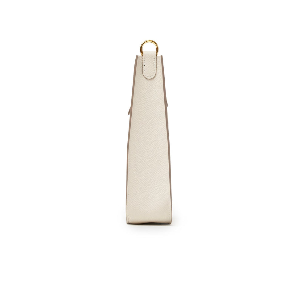 Hermes Mini Evelyne Sellier Craie Epsom Gold Hardware