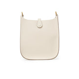 Hermes Mini Evelyne Sellier Craie Epsom Gold Hardware