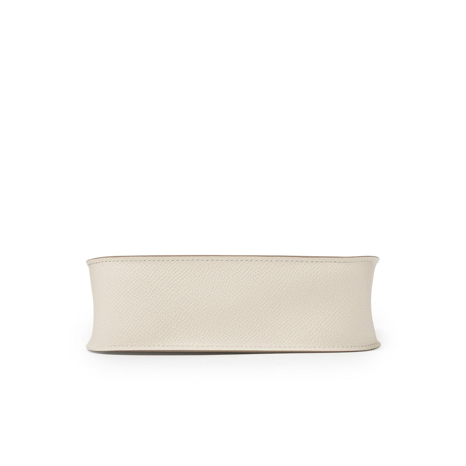 Hermes Mini Evelyne Sellier Craie Epsom Gold Hardware