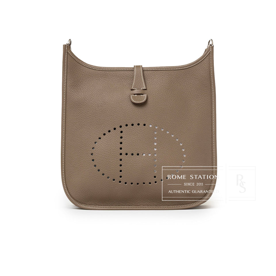 Hermes Evelyne PM 29 Etoupe Clemence Palladium Hardware