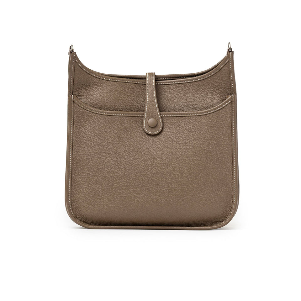 Hermes Evelyne PM 29 Etoupe Clemence Palladium Hardware