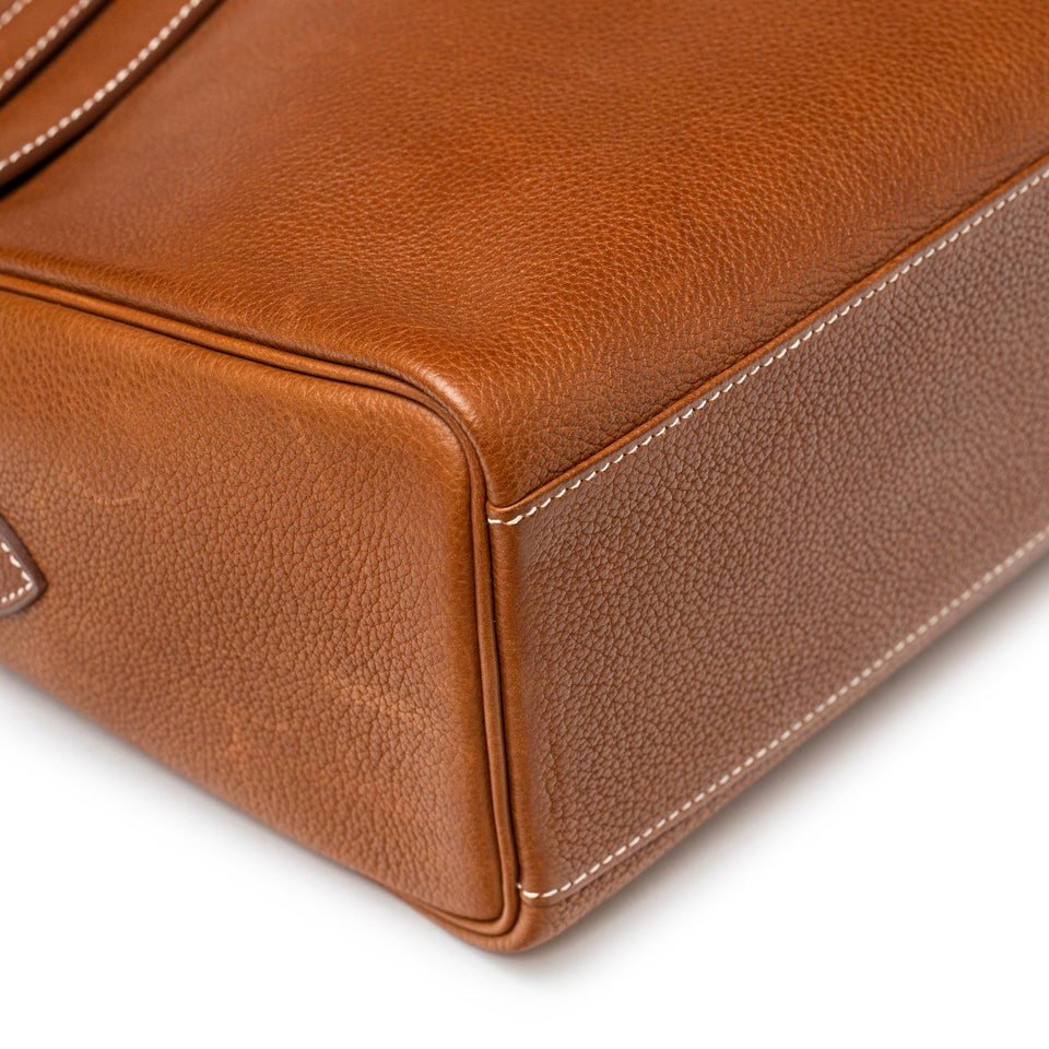Hermes Kelly Messenger GM Fauve Barenia Faubourg Palladium Hardware