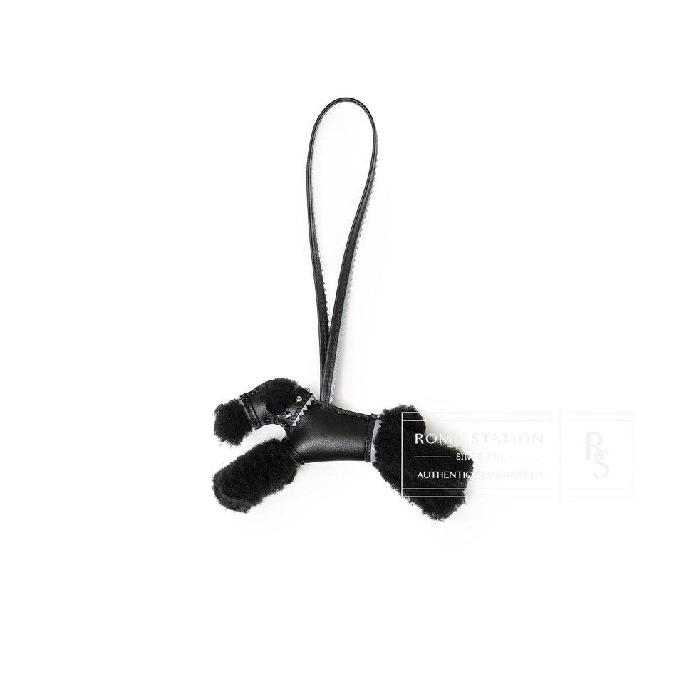 Hermes Budy Charm Black/Gris Pantin Milo Lambskin/Epsom