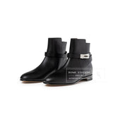 Hermes Kelly Neo Ankle Boot Black Palladium Plated