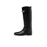 Hermes Kelly Jumping Boot Black Box Palladium Plated