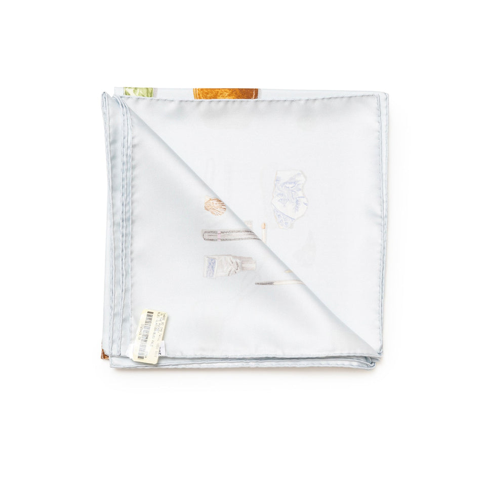 Hermes Carre Scarf 90 In The Pocket Blue Glacier/Blue Pale