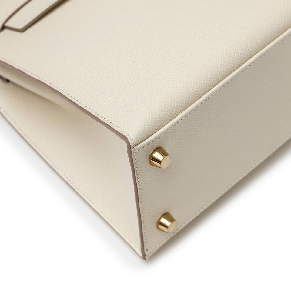 Hermes Kelly 25 Sellier Epsom Craie Permabrass Hardware