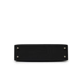 Hermes Mini Kelly II Sellier Black Epsom Palladium Hardware