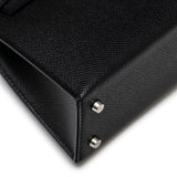 Hermes Mini Kelly II Sellier Black Epsom Palladium Hardware