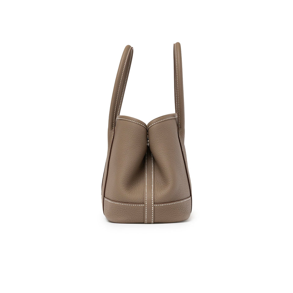 Hermes Mini Garden Party Neo 23 Etoupe Negonda Palladium Hardware