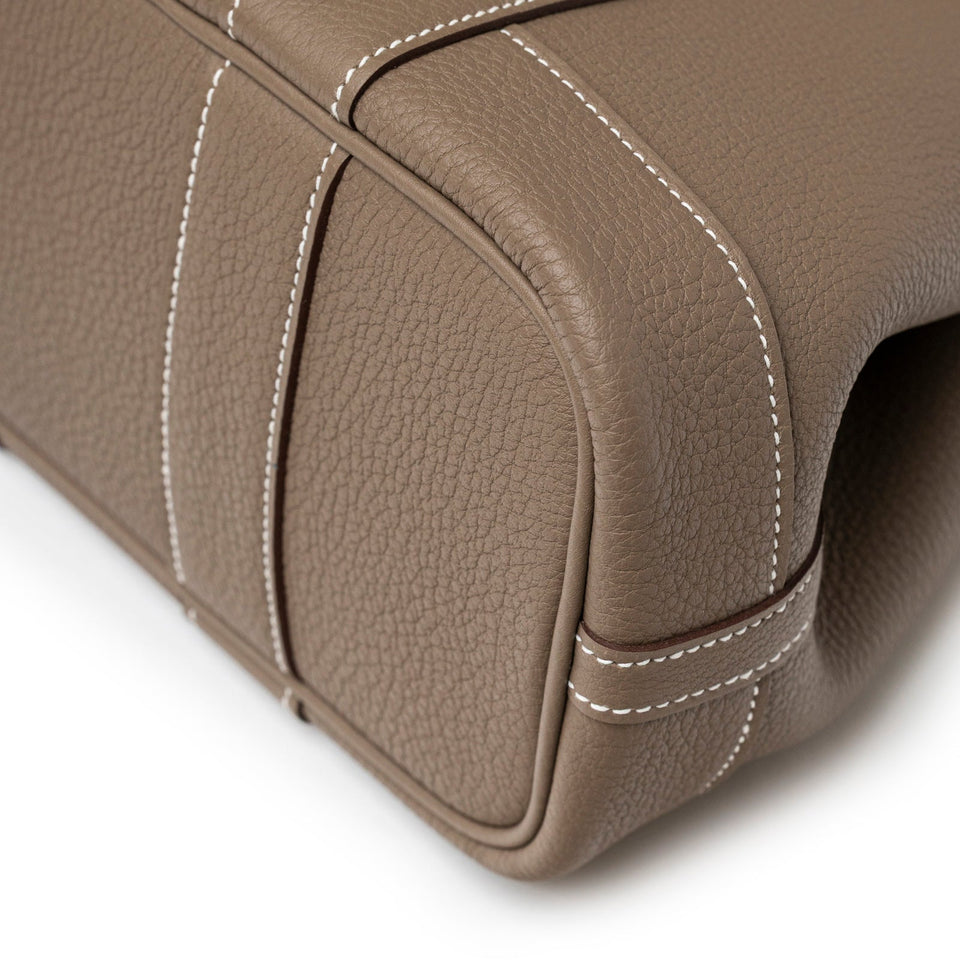 Hermes Mini Garden Party Neo 23 Etoupe Negonda Palladium Hardware