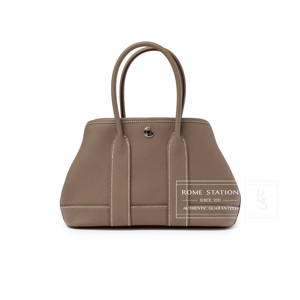 Hermes Mini Garden Party Neo 23 Etoupe Negonda Palladium Hardware