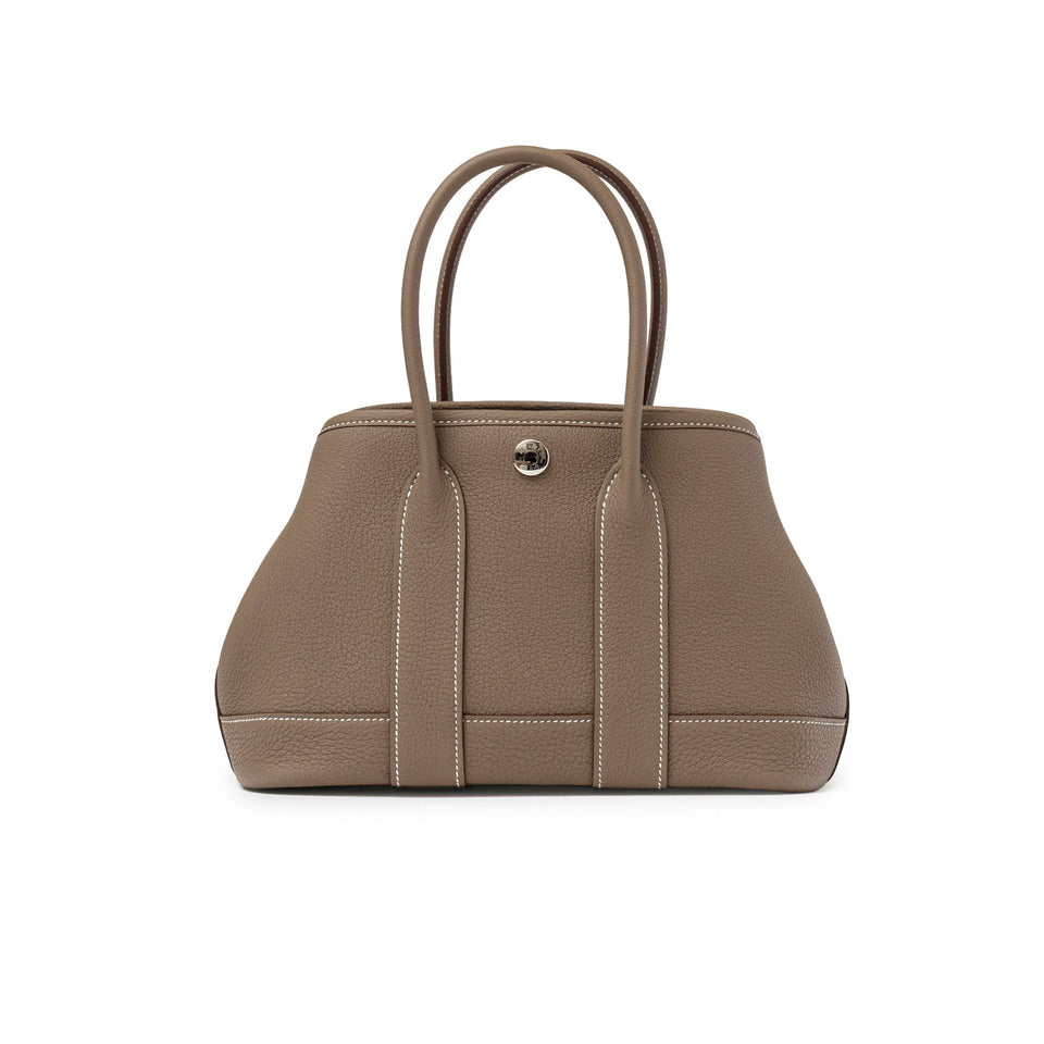 Hermes Mini Garden Party Neo 23 Etoupe Negonda Palladium Hardware