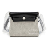 Hermes Mini Herbag Zip 20 Ecru/Black Toile and Vache Hunter Palladium Hardware