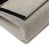 Hermes Mini Herbag Zip 20 Ecru/Black Toile and Vache Hunter Palladium Hardware