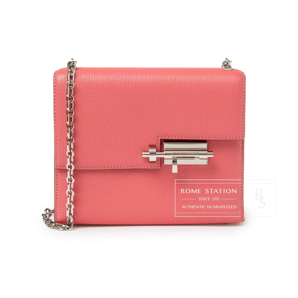 Hermes Mini Verrou Chaine Bag Rose Azalee Chevre Mysore Palladium Hardware