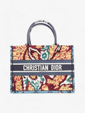 Christian Dior Book Tote Blue / Paisley Multicolour Canvas Medium