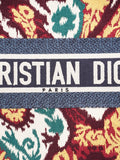Christian Dior Book Tote Blue / Paisley Multicolour Canvas Medium