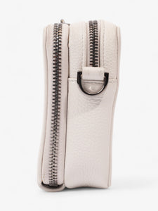 Christian Dior Double Zipped Messenger  Cream Leather