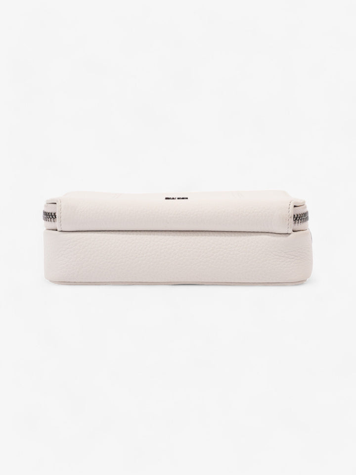 Christian Dior Double Zipped Messenger  Cream Leather