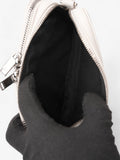 Christian Dior Double Zipped Messenger  Cream Leather