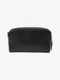 Christian Dior Caro Double Pouch Bag Black Leather