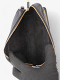 Christian Dior Caro Double Pouch Bag Black Leather
