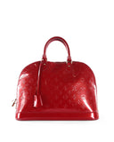 Louis Vuitton Red Patent Leather Alma GM Bag