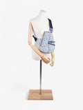Christian Dior Saddle Bag White / Blue Oblique Canvas