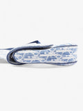 Christian Dior Saddle Bag White / Blue Oblique Canvas