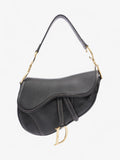 Christian Dior Saddle Bag Black Calfskin Leather