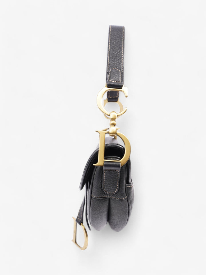 Christian Dior Saddle Bag Black Calfskin Leather