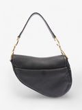 Christian Dior Saddle Bag Black Calfskin Leather