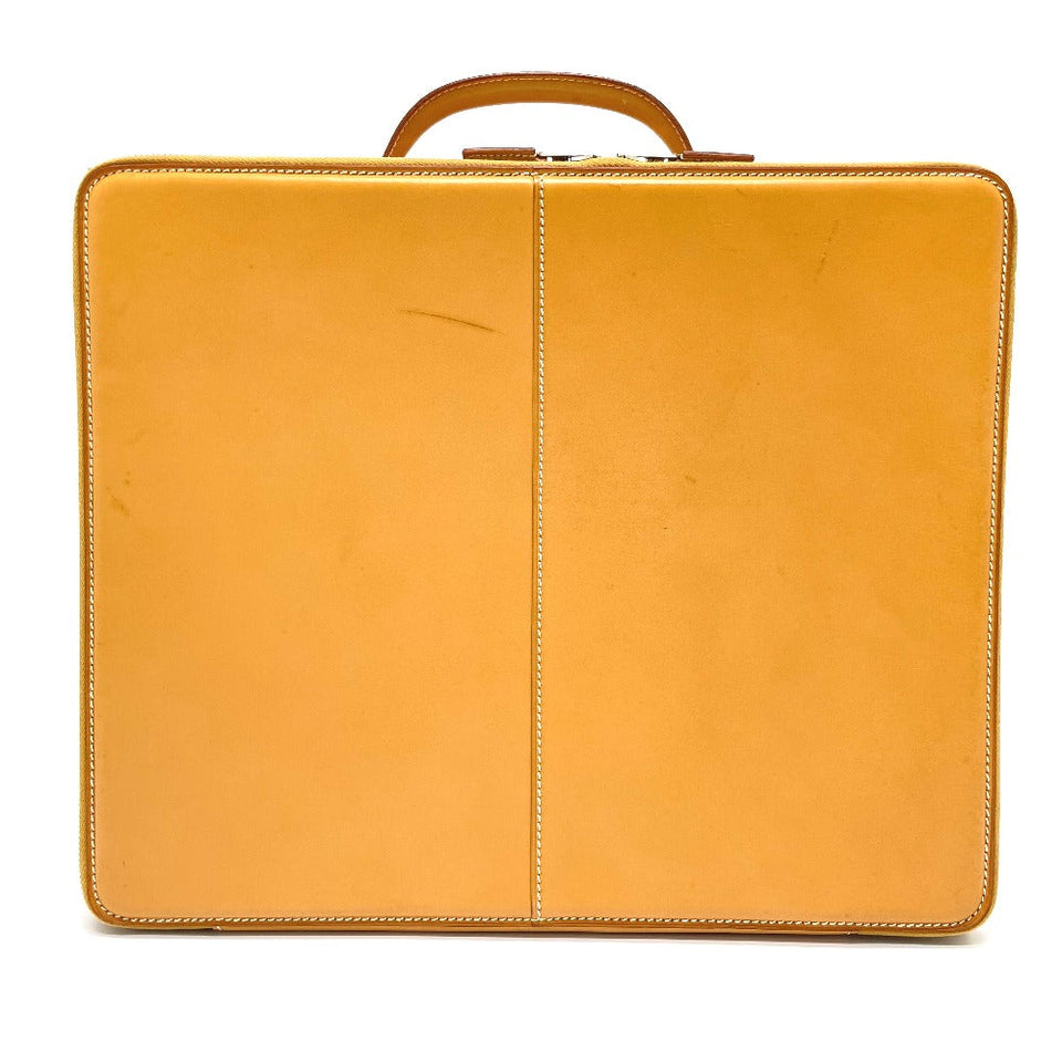 Hermes Handbag leather beige Yale light MM mens