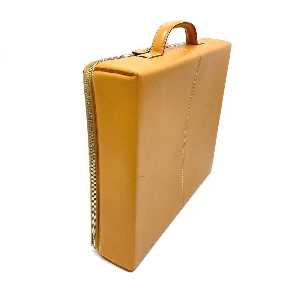 Hermes Handbag leather beige Yale light MM mens