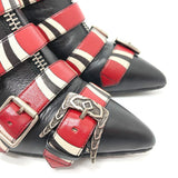 Gucci boots 452915 leather Red x black shoes King Snake Women 35.5