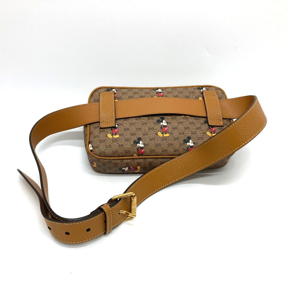 Gucci Sling bag 602695 GG Supreme Canvas Brown Disney Collaboration Mickey Mini GG Supreme Women(Unisex)