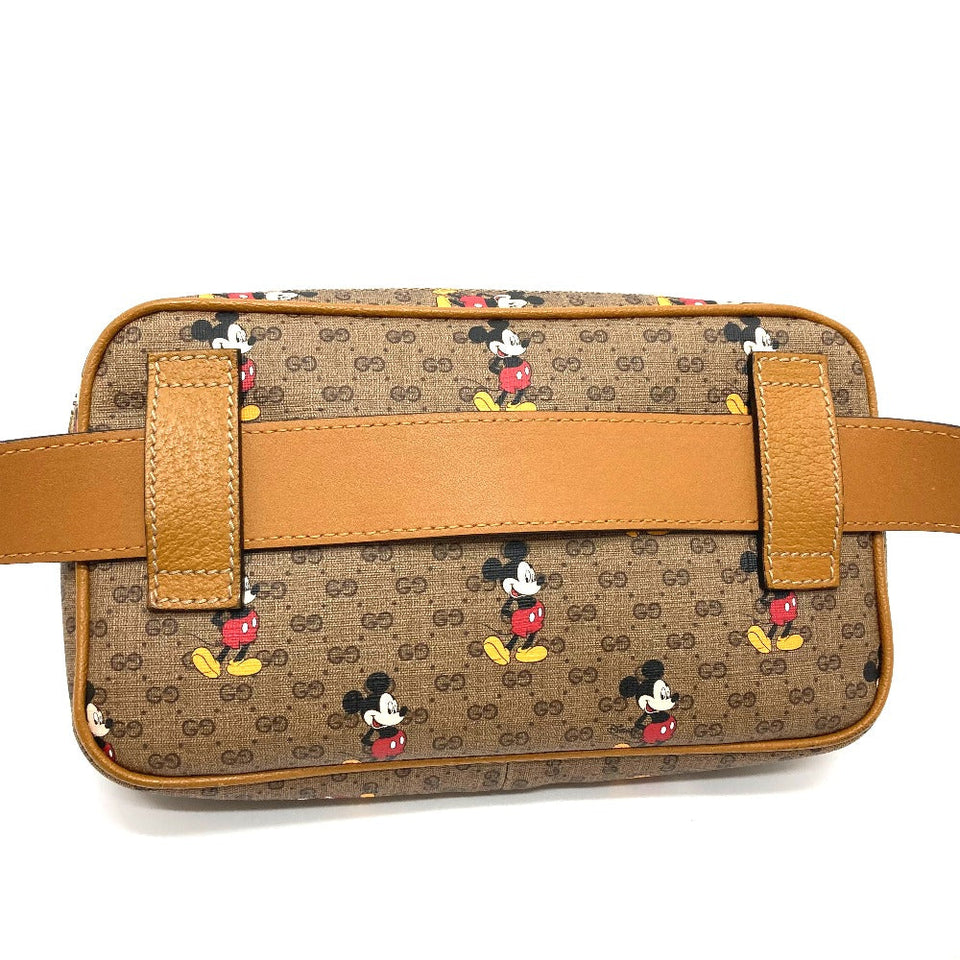 Gucci Sling bag 602695 GG Supreme Canvas Brown Disney Collaboration Mickey Mini GG Supreme Women(Unisex)