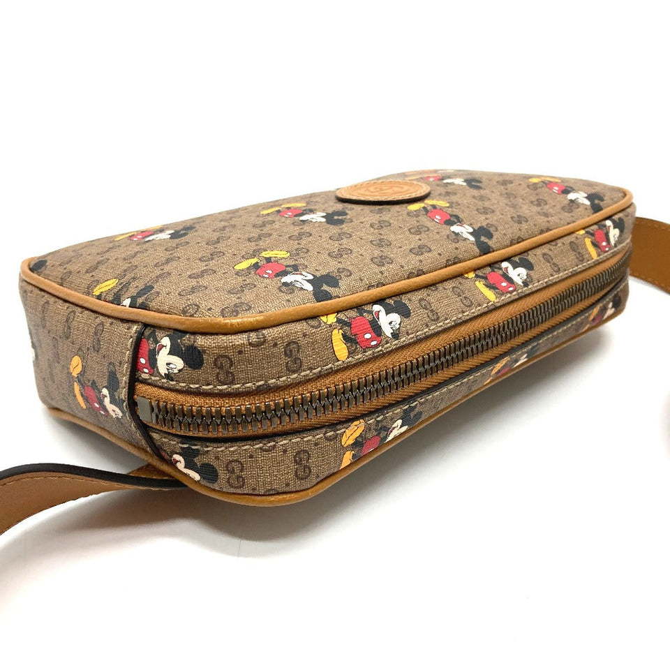Gucci Sling bag 602695 GG Supreme Canvas Brown Disney Collaboration Mickey Mini GG Supreme Women(Unisex)