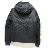 Gucci Down jacket 452434 Nylon, Down black GG nylon emblem mens 44