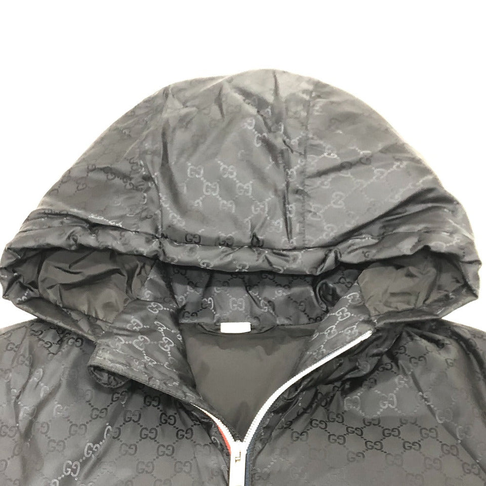 Gucci Down jacket 452434 Nylon, Down black GG nylon emblem mens 44