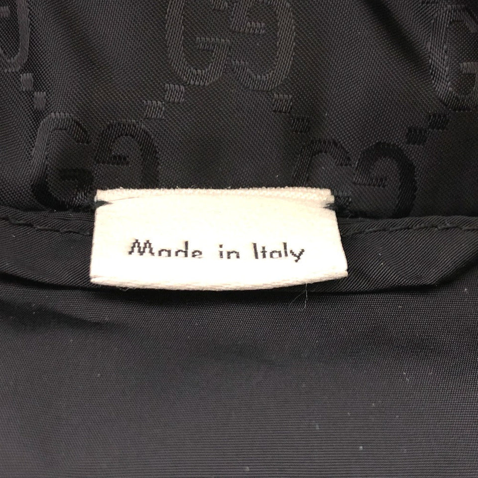 Gucci Down jacket 452434 Nylon, Down black GG nylon emblem mens 44