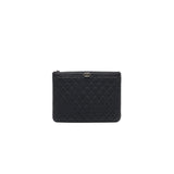 Chanel Boy Pouch Cavier Black