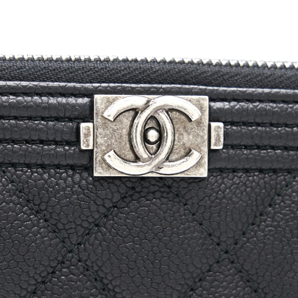 Chanel Boy Pouch Cavier Black
