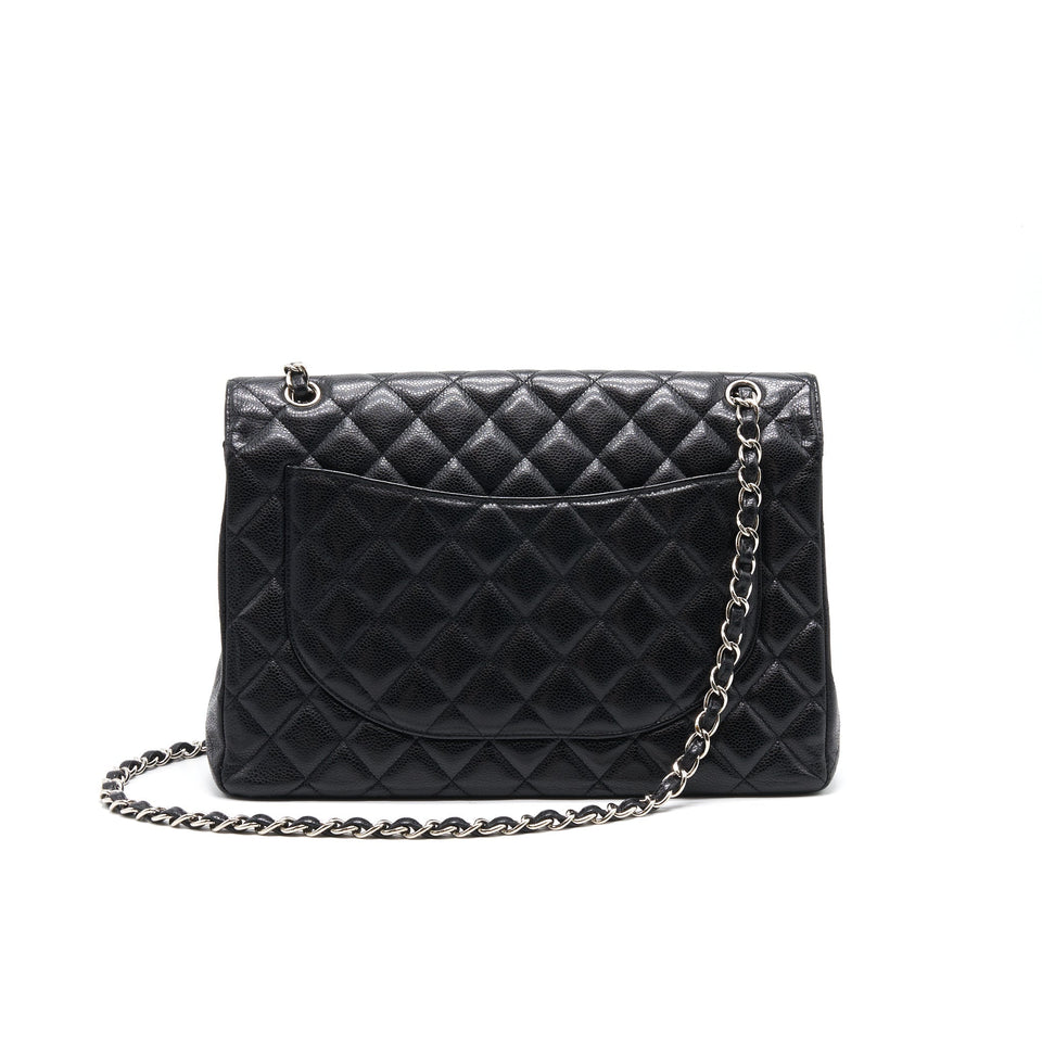 Chanel Cavier Classic Maxi Single Flap bag Black